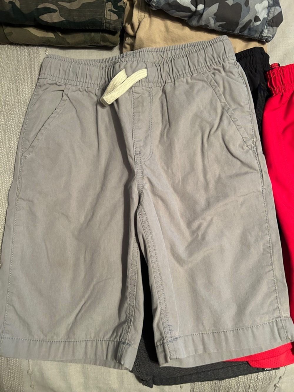 Old Navy Kids Shorts Lot - Red, Black, Gray, Tan, Camo gap Reebok vans 10/12 - Picture 10 of 16